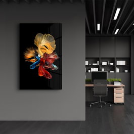 Wallity Pintura Decorativa de Vidrio Templado Multicolor 46 x 72 cm
